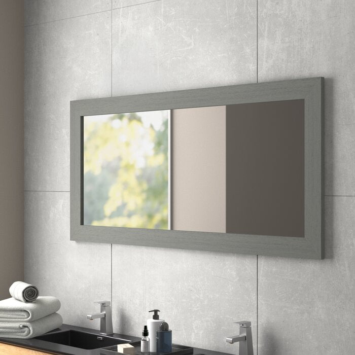 Zali Rectangle Wood Mirror, 32" H x 51.5" W