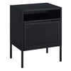 Black Zander 24'' Tall Nightstand