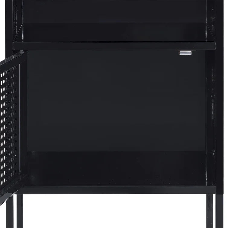 Black Zander 24'' Tall Nightstand
