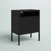Black Zander 24'' Tall Nightstand