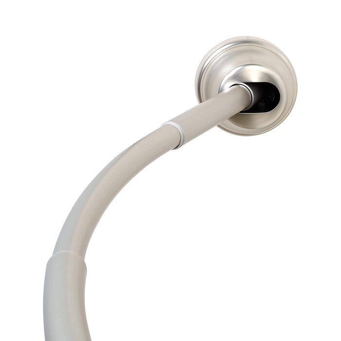 40" Neverrust Rustproof Dual Mount Curved Stall Shower Rod