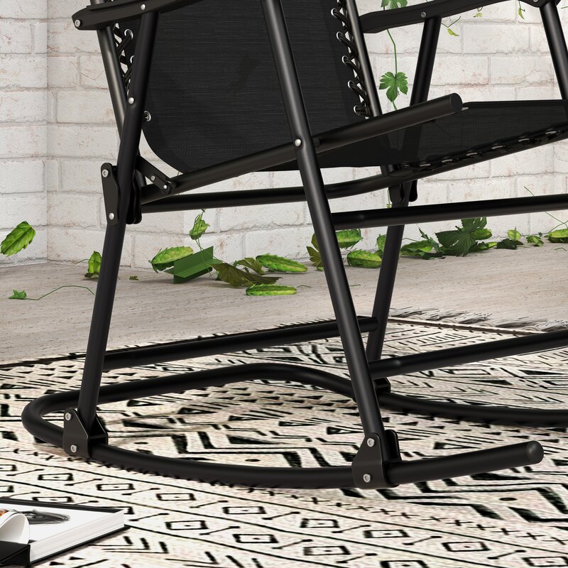 Black Zero Gravity Rocking Chair K8522