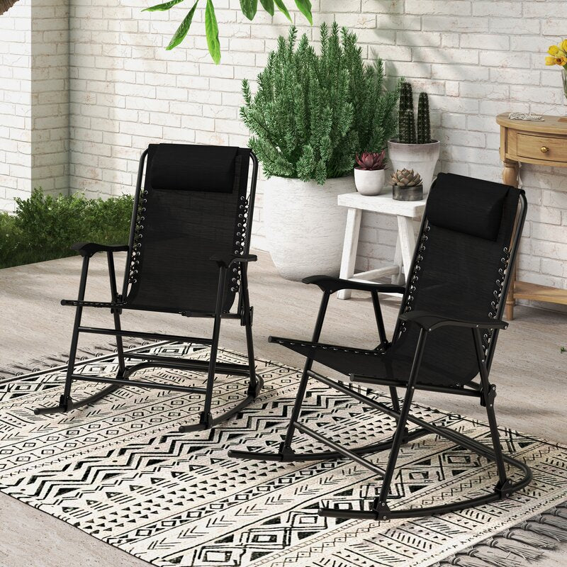 Black Zero Gravity Rocking Chair K8522