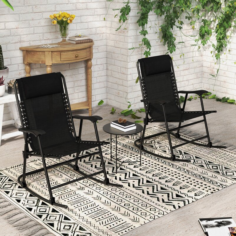 Black Zero Gravity Rocking Chair K8522