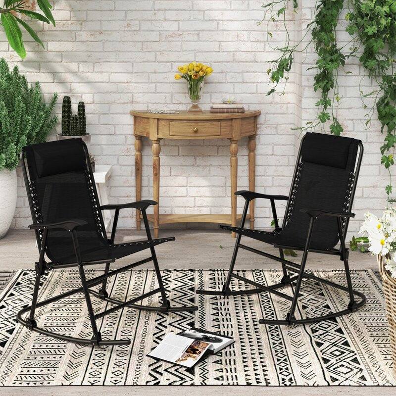 Black Zero Gravity Rocking Chair K8522