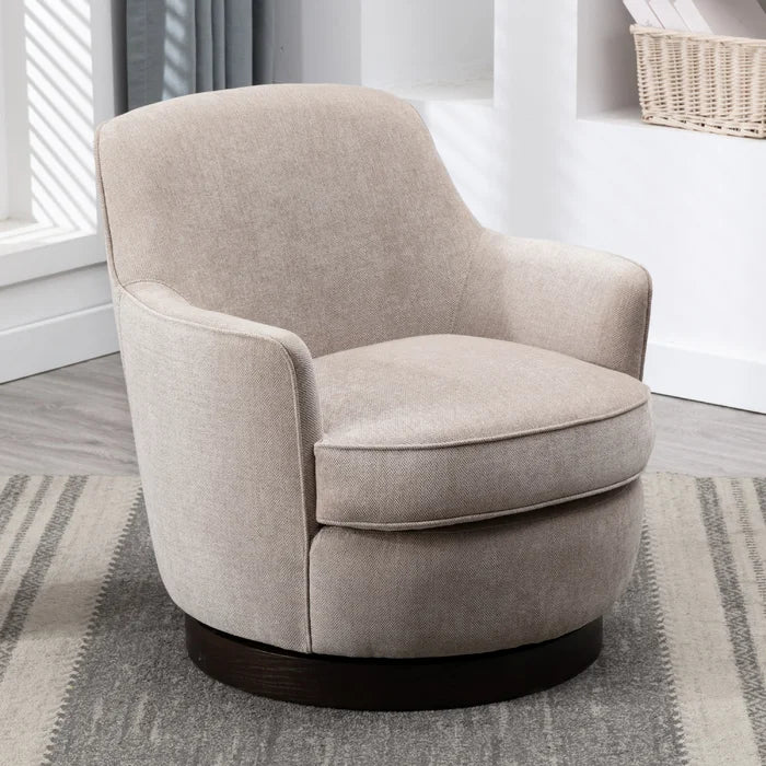 Zhang Upholstered Swivel Armchair