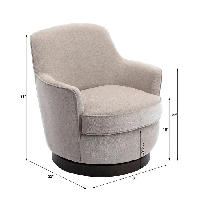 Zhang Upholstered Swivel Armchair