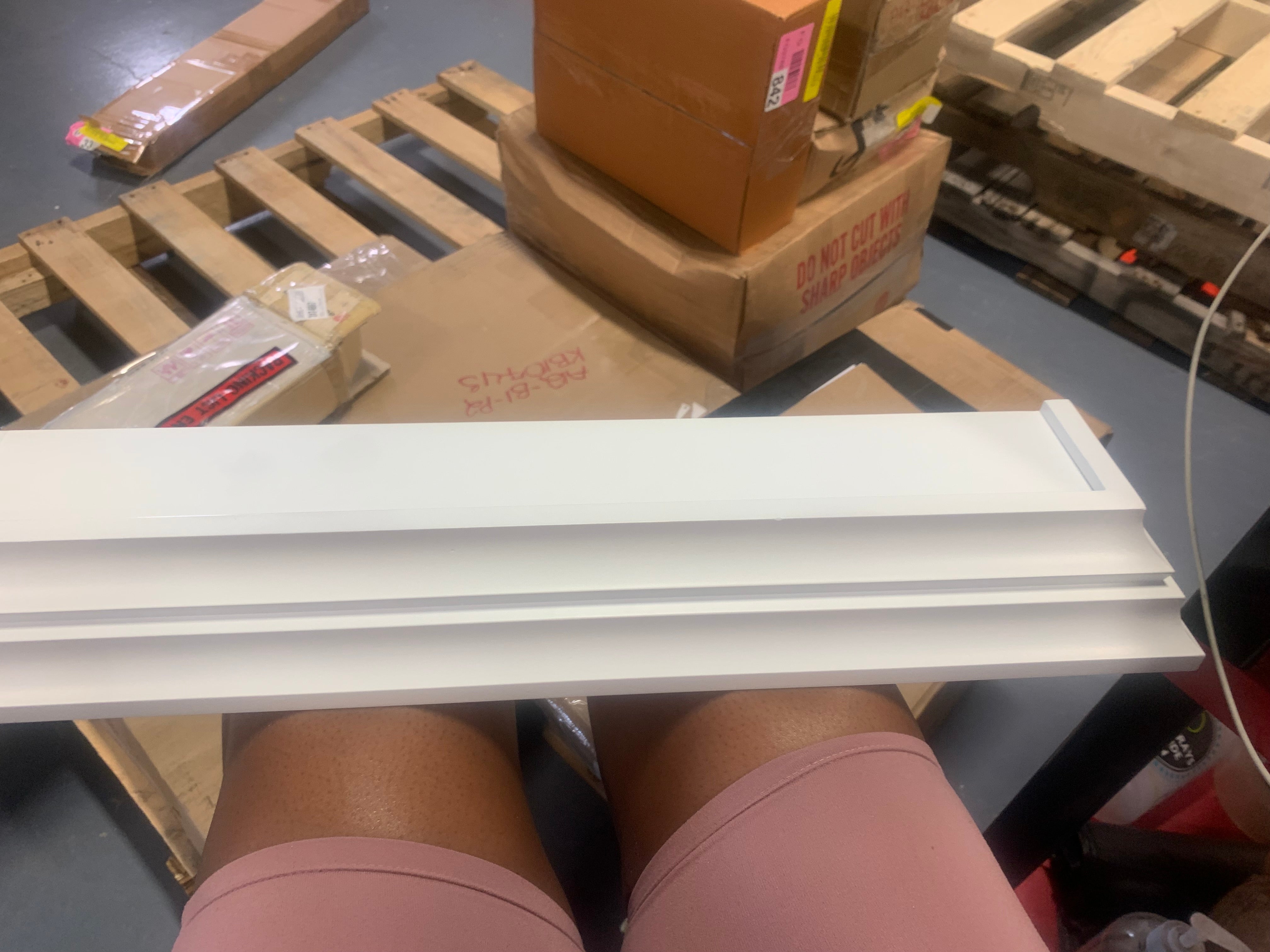 24" Floating Shelf Wall Mounted Hidden Brackets White - Inplace