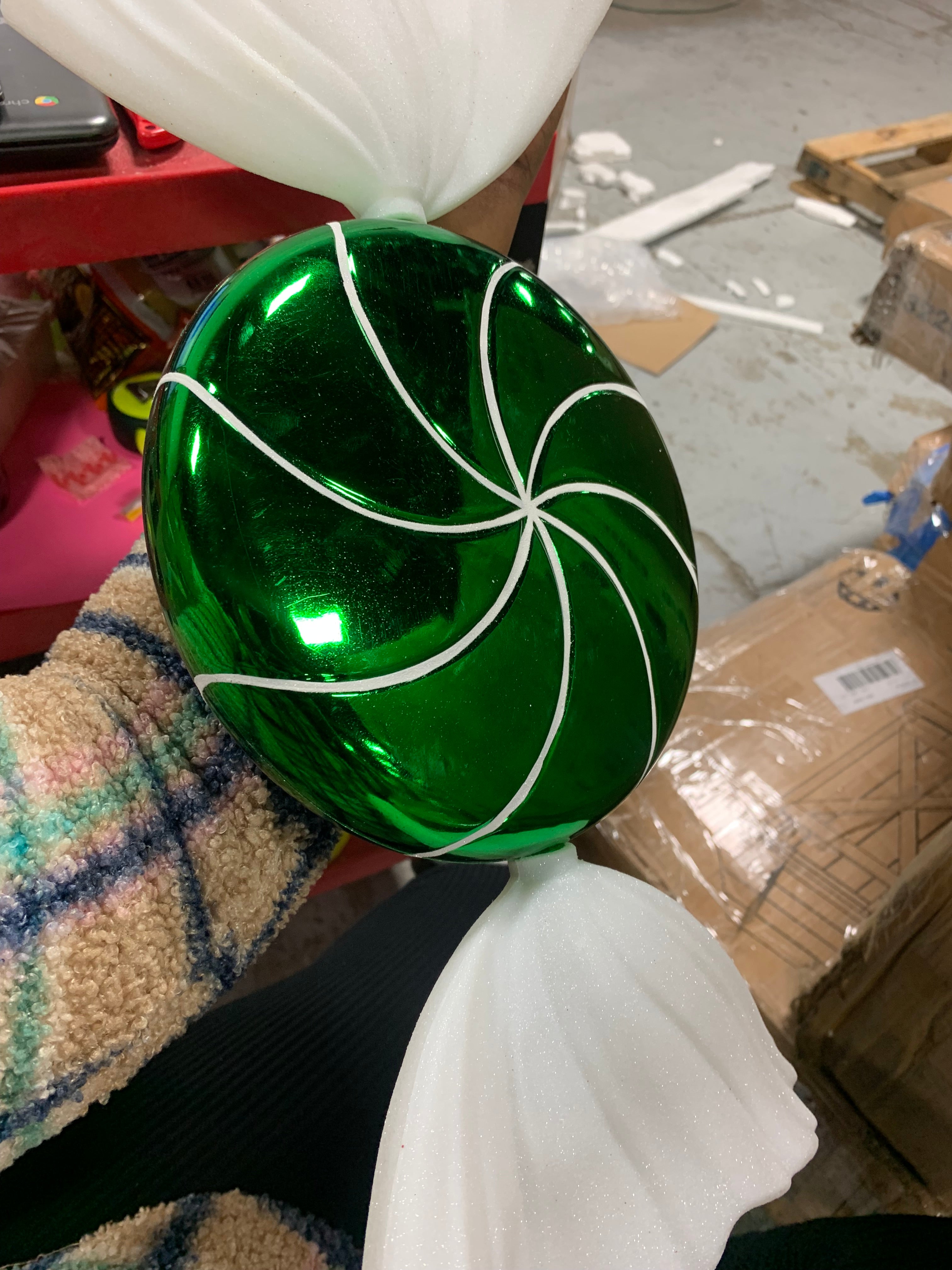 18.5" Swirl Candy Ornament