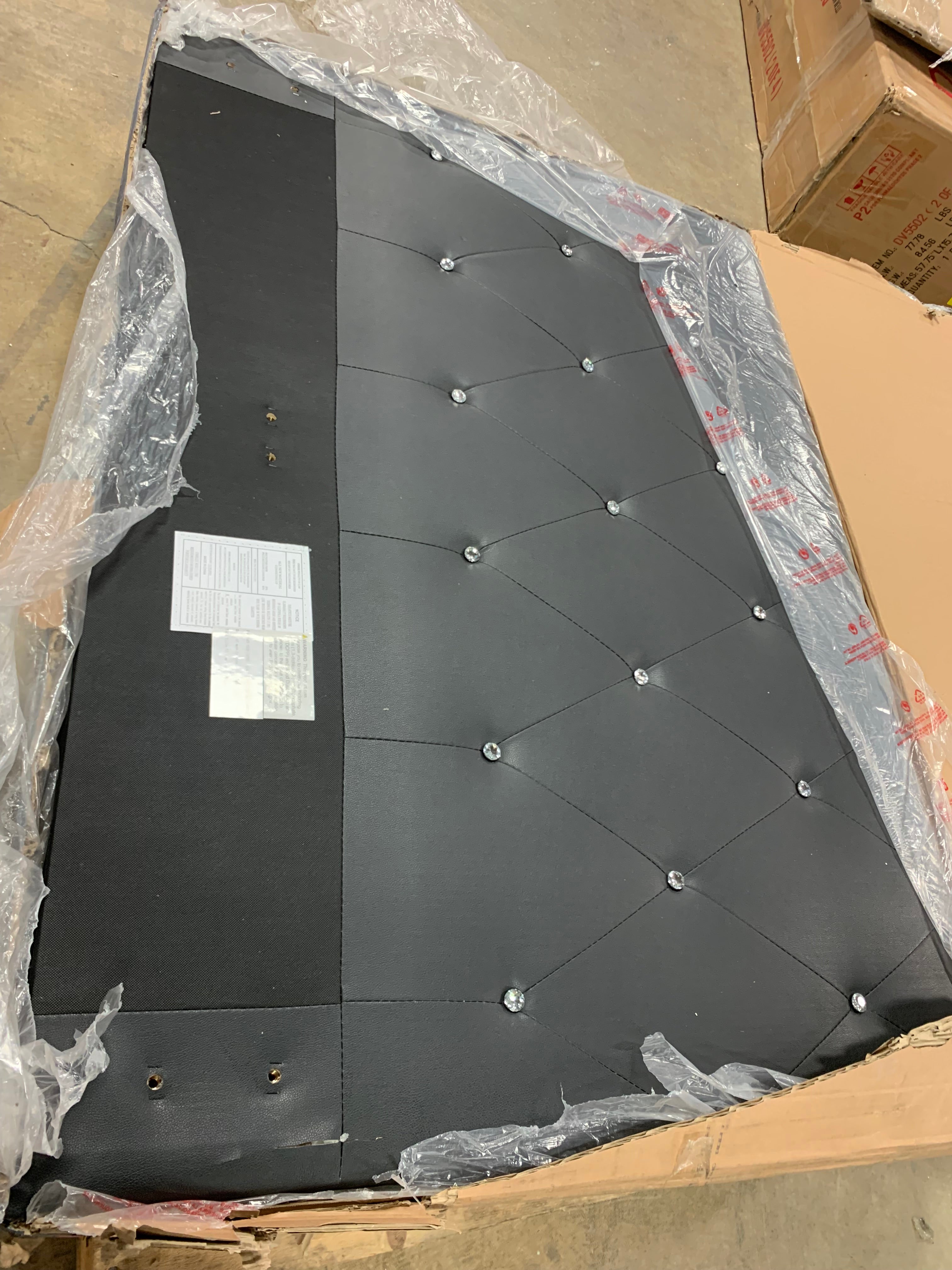 Black Aime Upholstered Bed, Full