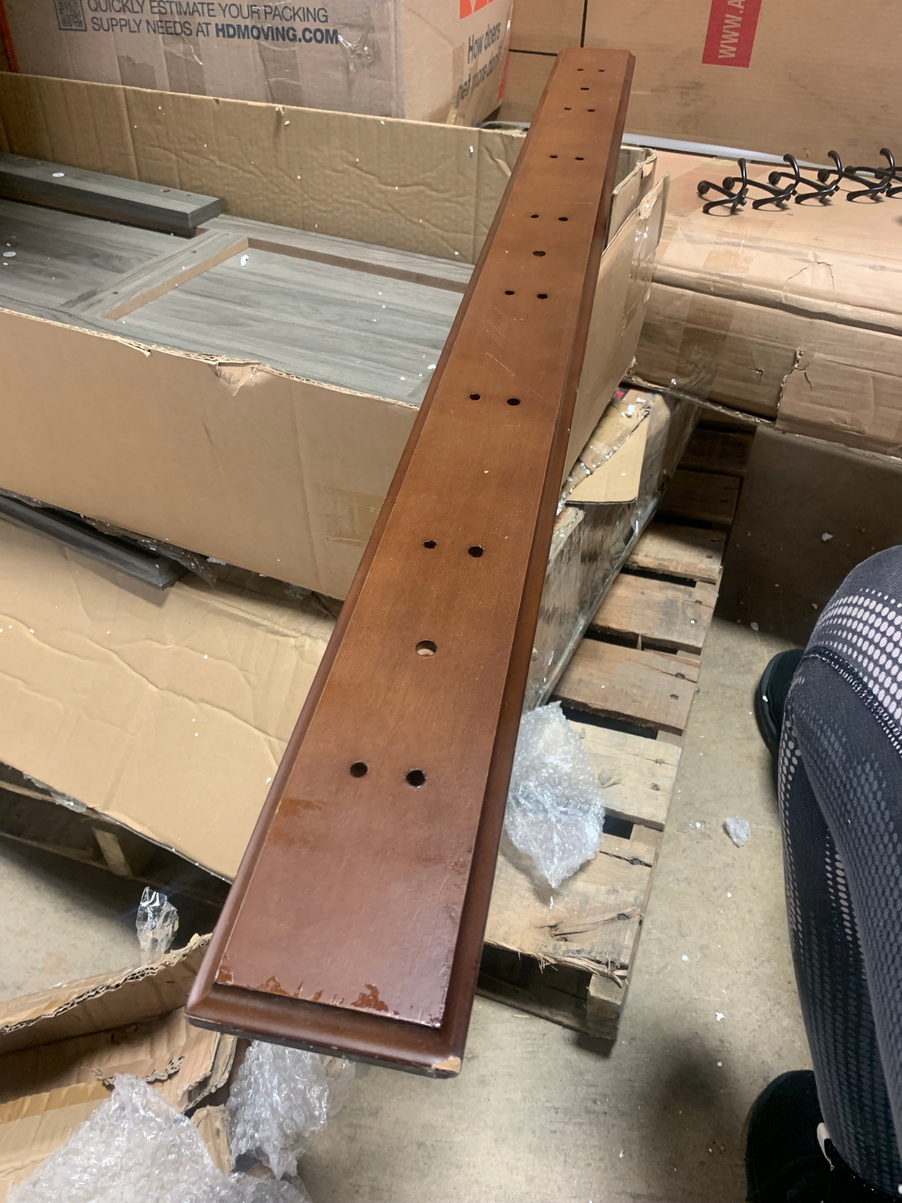 45" Tri-Hook Rail in Cocoa and Matte Black