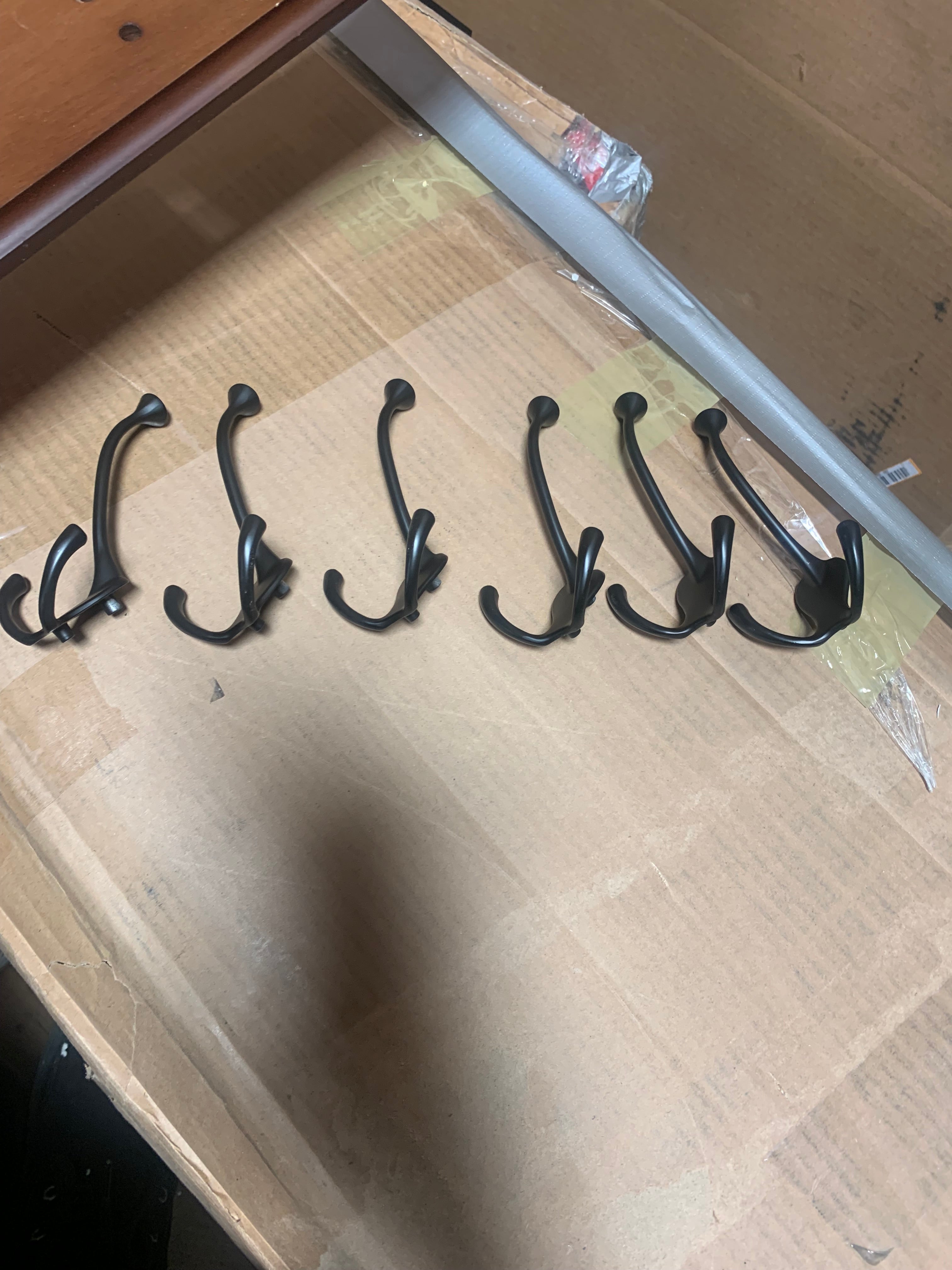 45" Tri-Hook Rail in Cocoa and Matte Black