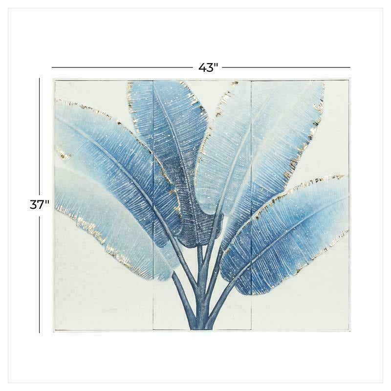 Blue Metal Coastal Style Wall Decor