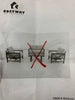 2-Pieces Metal Patio Conversation chairs  with Beige Cushions