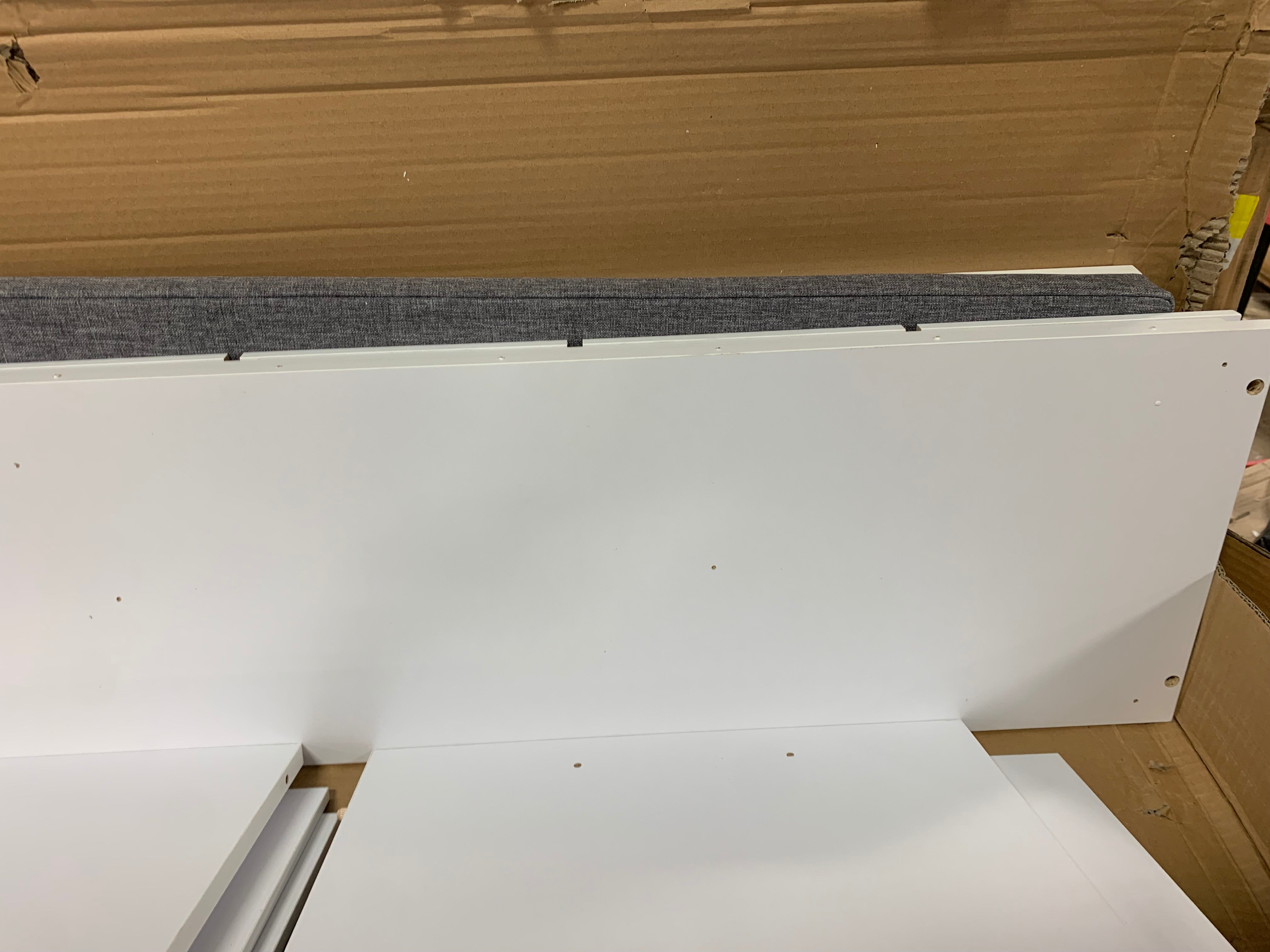 Bench, Storage Bench, Shoe Rack Bench, Shoe Shelf, Storage Cabinet, 10 Compartments, with Cushion, for Entryway, 11.8 x 40.9 x 18.9 Inches, White and Gray