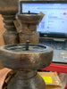 Black Mango Wood Traditional Candle Holder (Set of 3)