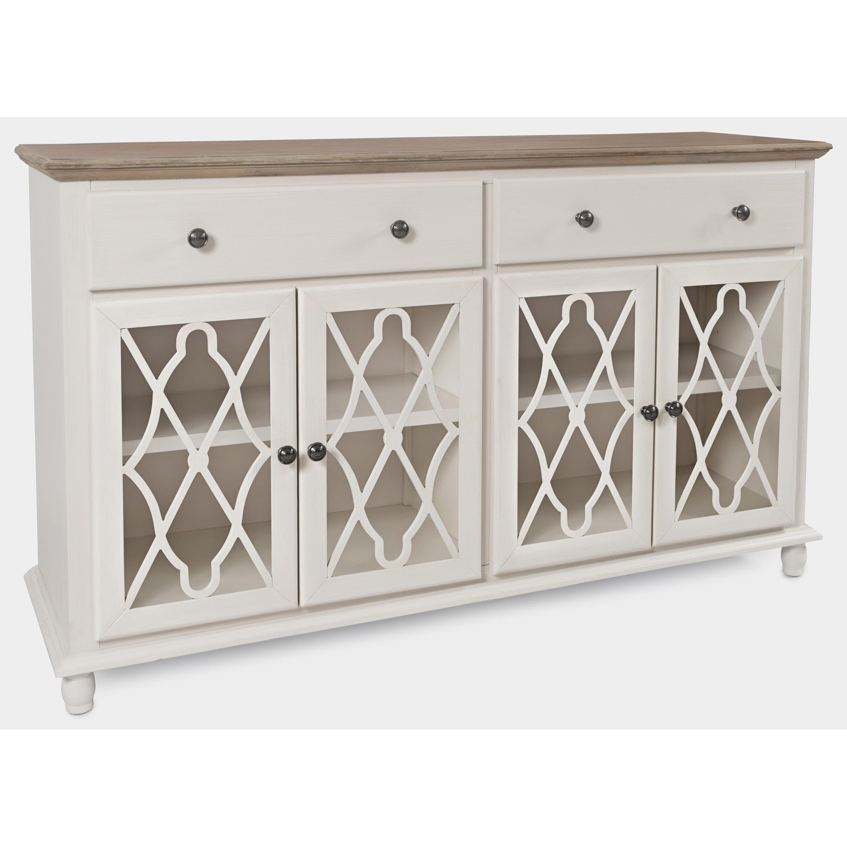 Aurora Hills White Bisque 4 Door Accent Chest