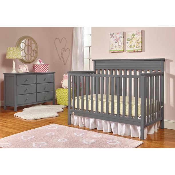 Fisher Price Newbury 4 in 1 Convertible Crib Stormy Gray Salvage Co Indy