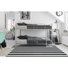 Mainstays Small Space Junior Twin over Twin Bunk Bed, Silver Metal, twin