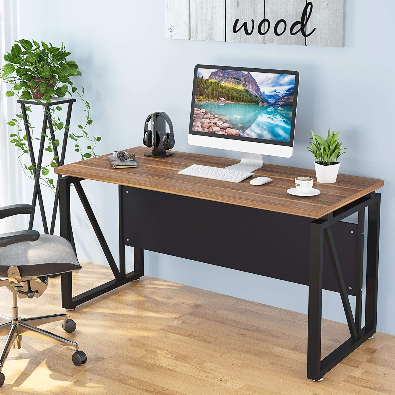 55 inches Computer Desk, Writing Gaming Table for Workstation RM243