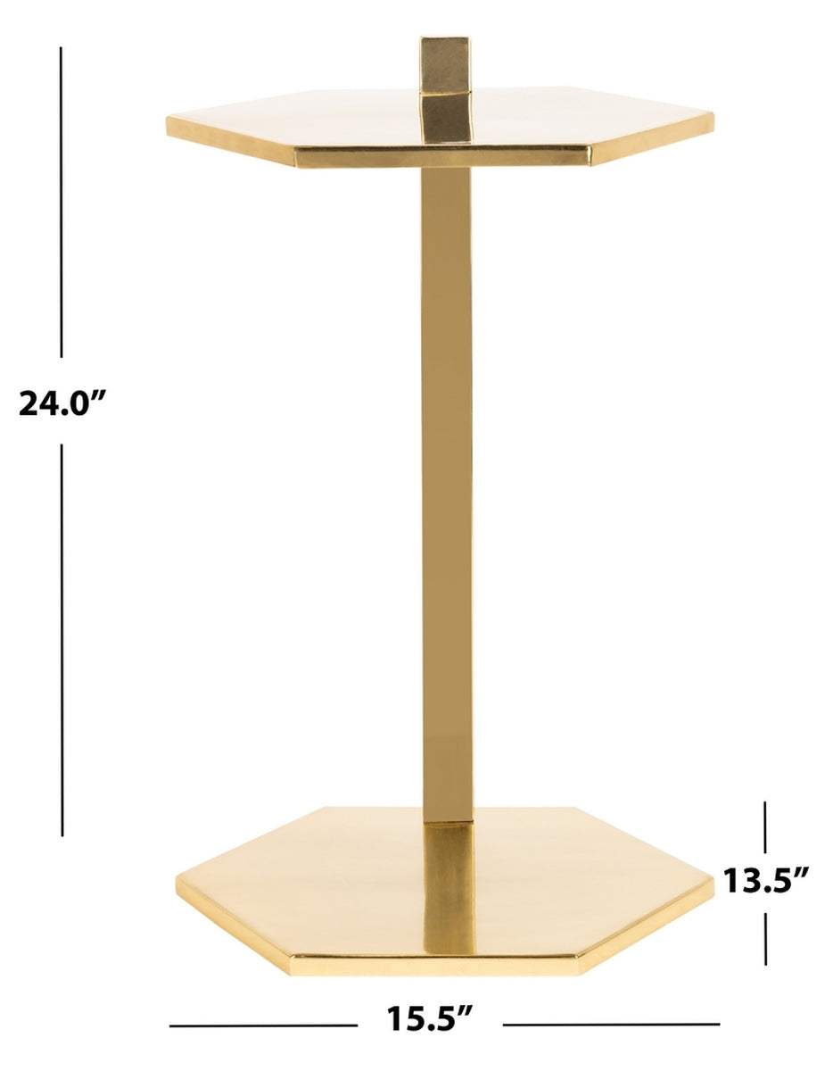 Aurea End Table, Gold *AS IS* (#K2645)