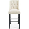 Baronet Tufted Button Upholstered Fabric Bar Stool,Beige