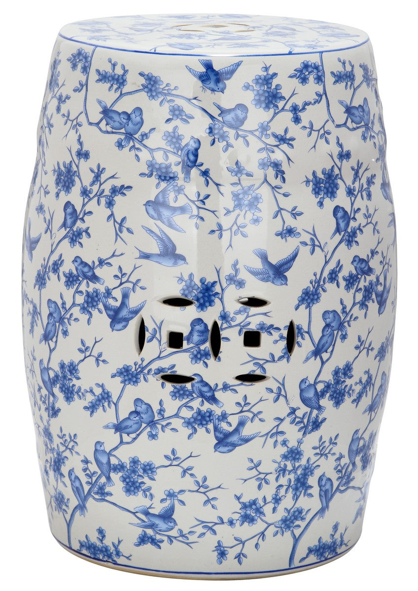 Blue Birds Garden Stool LX4841