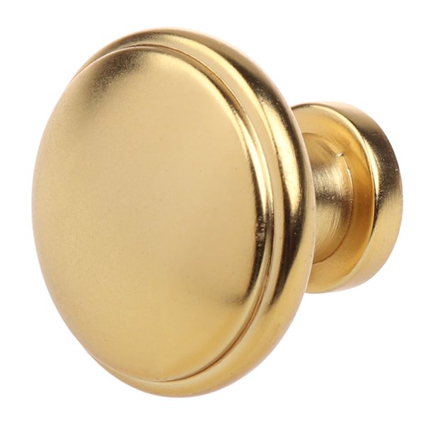 1.125 in. Round Ring Classic Cabinet Knobs, Brass Gold, Pack of 10