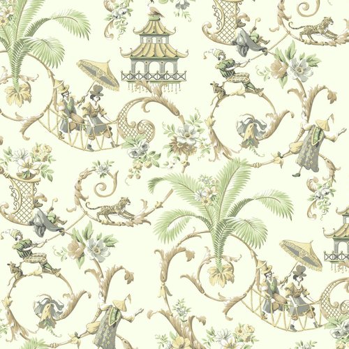 York Wallcoverings Waverly Classics Mandarin Prose Wallpaper (SET OF 4 rolls) B3-Cr8018