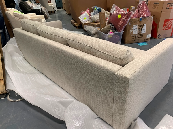 97" Cream Sofa with Down Fill package