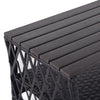 4 PC Black PE Wicker /  Rattan Patio Sectional Sofa Set K7165