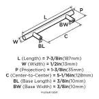 Bar Pulls 5-1/16 in. (128 mm) Center-to-Center Sterling Nickel Drawer Pull (10-Pack)