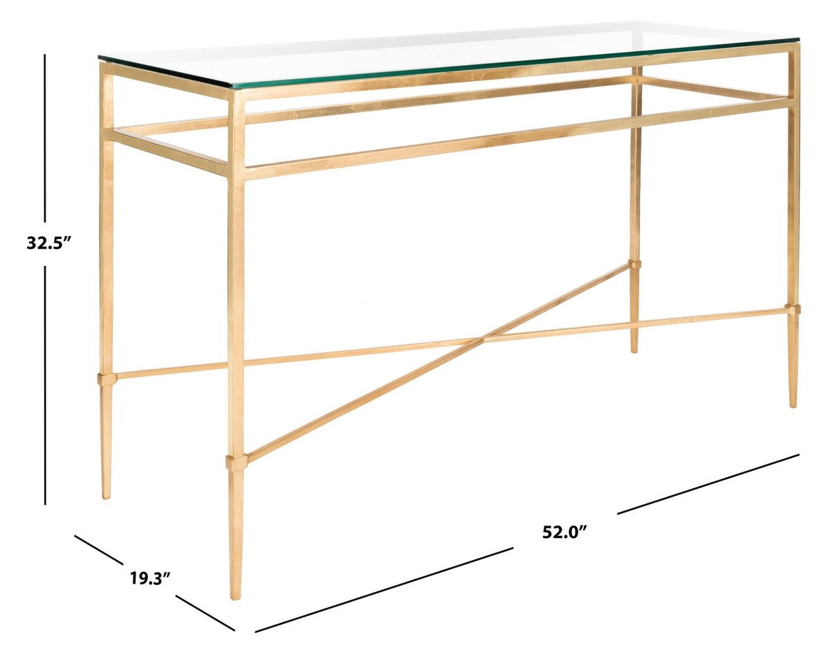 Baumgarten Glass Top Console Table