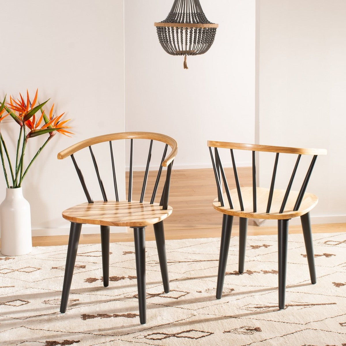 Blanchard Chair in Natural/Grey (2-Pack) LX4504