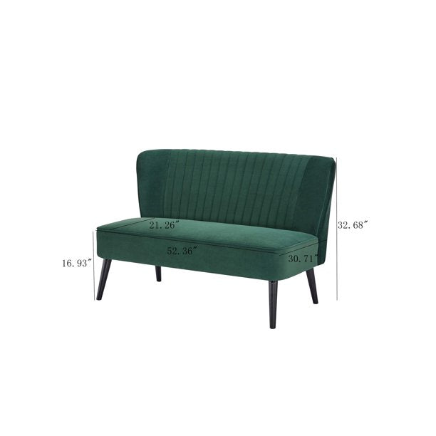 A&D Home Hollywood Loveseat, Green