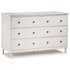 6 Drawer Solid Wood Dresser in White