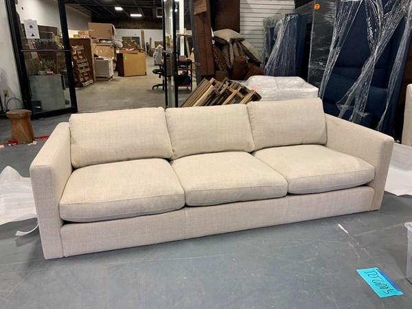 97" Cream Sofa with Down Fill package
