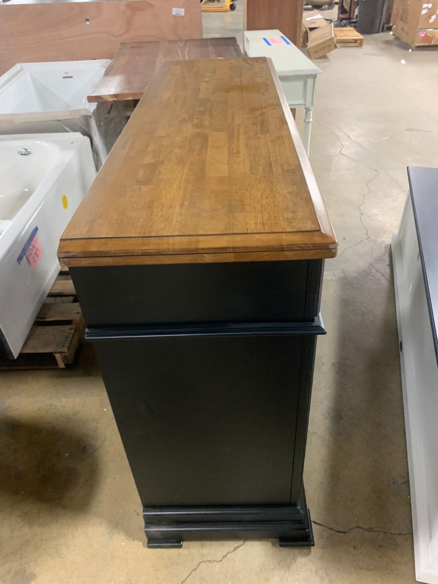 Ebony Almond Courtdale 60'' Wide 3 Drawer Sideboard