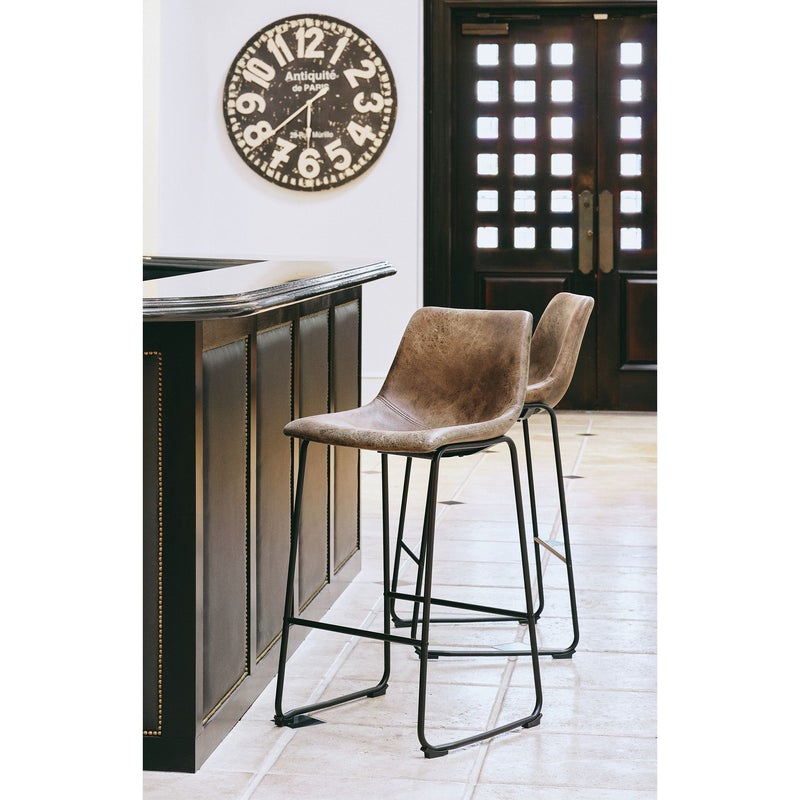 Wes Bar Stool (QSD6099) 29in Brown Bar Stool (Set of 2)