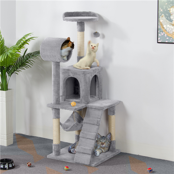 51" Cat Tree, Light Gray (#K5924)