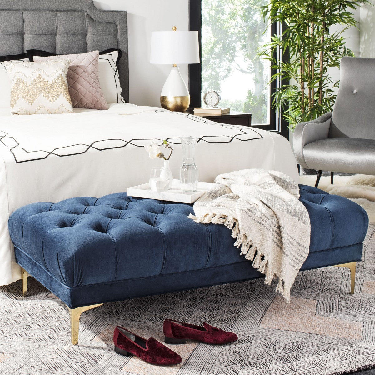 Zarya Tufted Rectangular Bench LX5594