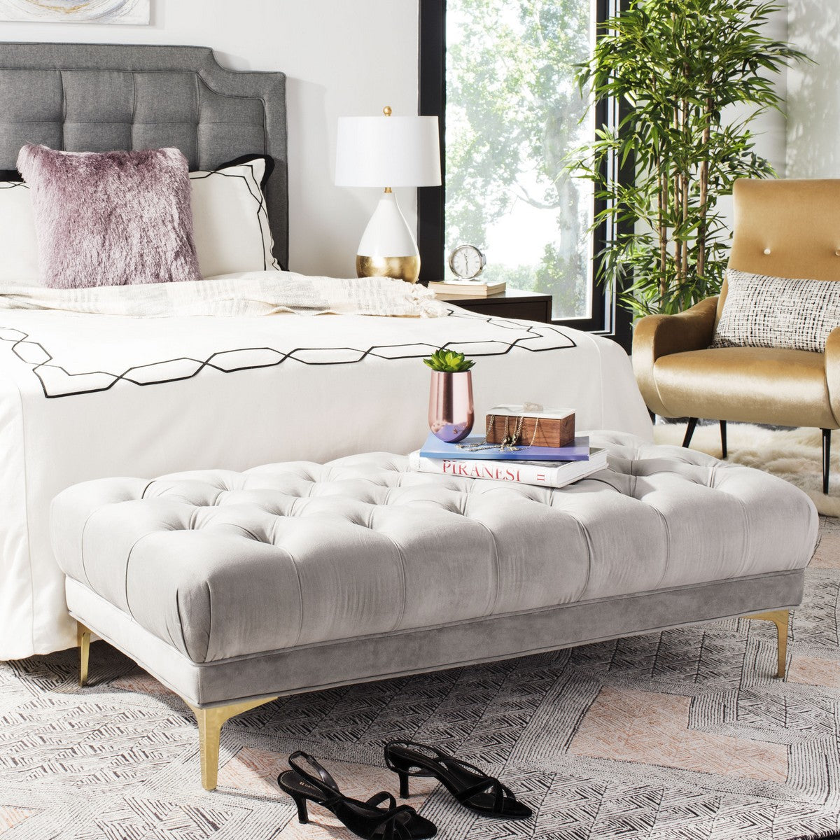 Zarya Tufted Rectangular Bench LX5595