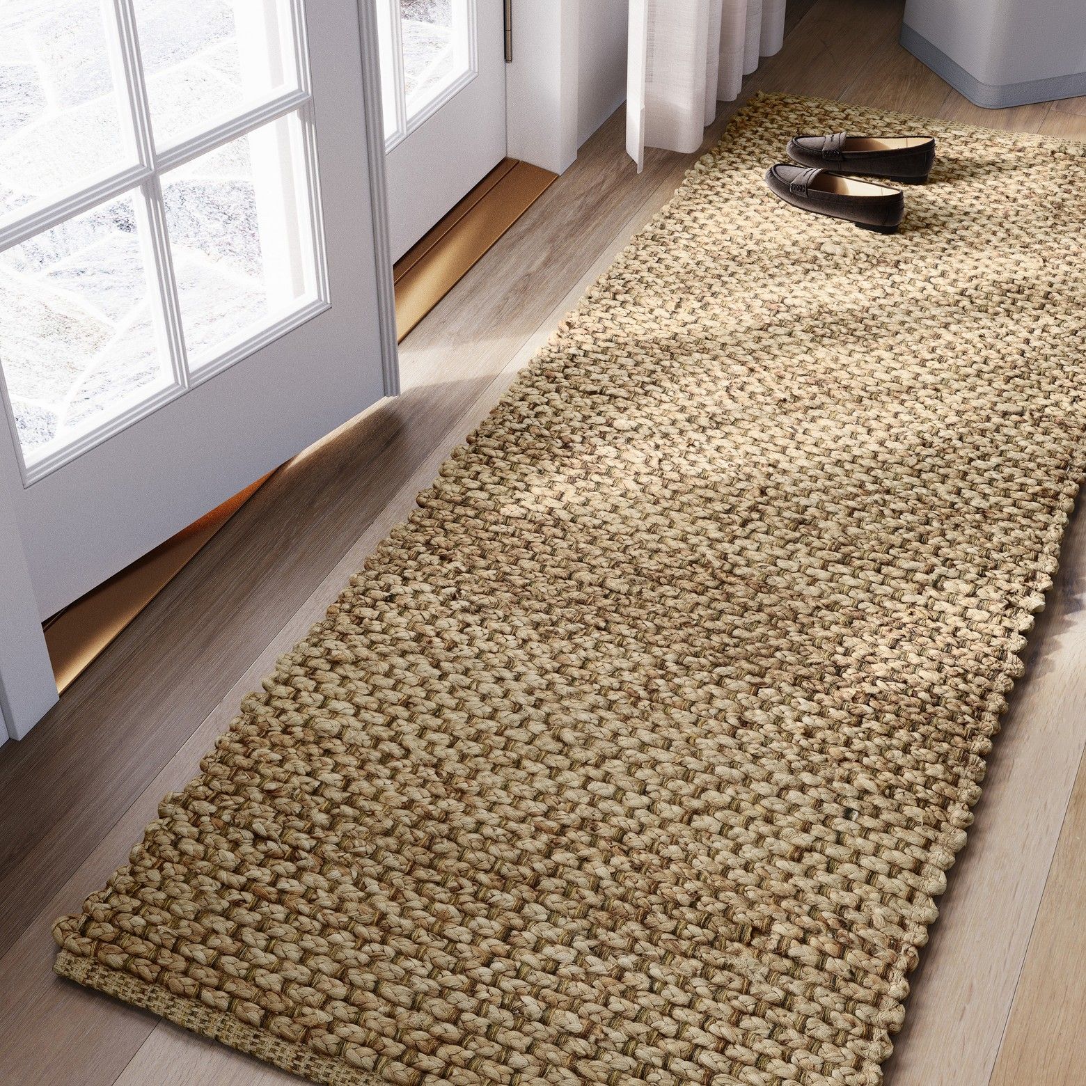 Woven Runner Rug Solid Natural - Threshold™ L-RUG1011