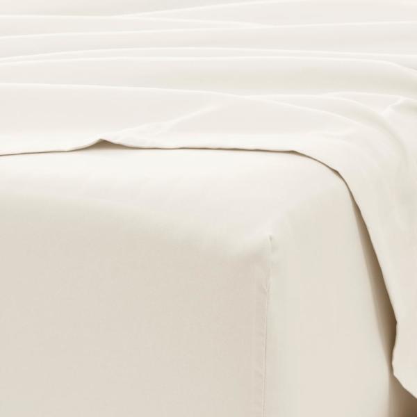 6-Piece Ivory Solid Microfiber King Sheet Set K7017