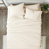 6-Piece Ivory Solid Microfiber King Sheet Set K7017