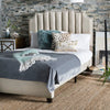 Beige Queen Streep Bed *As Is* - NO HARDWARE - LX5196