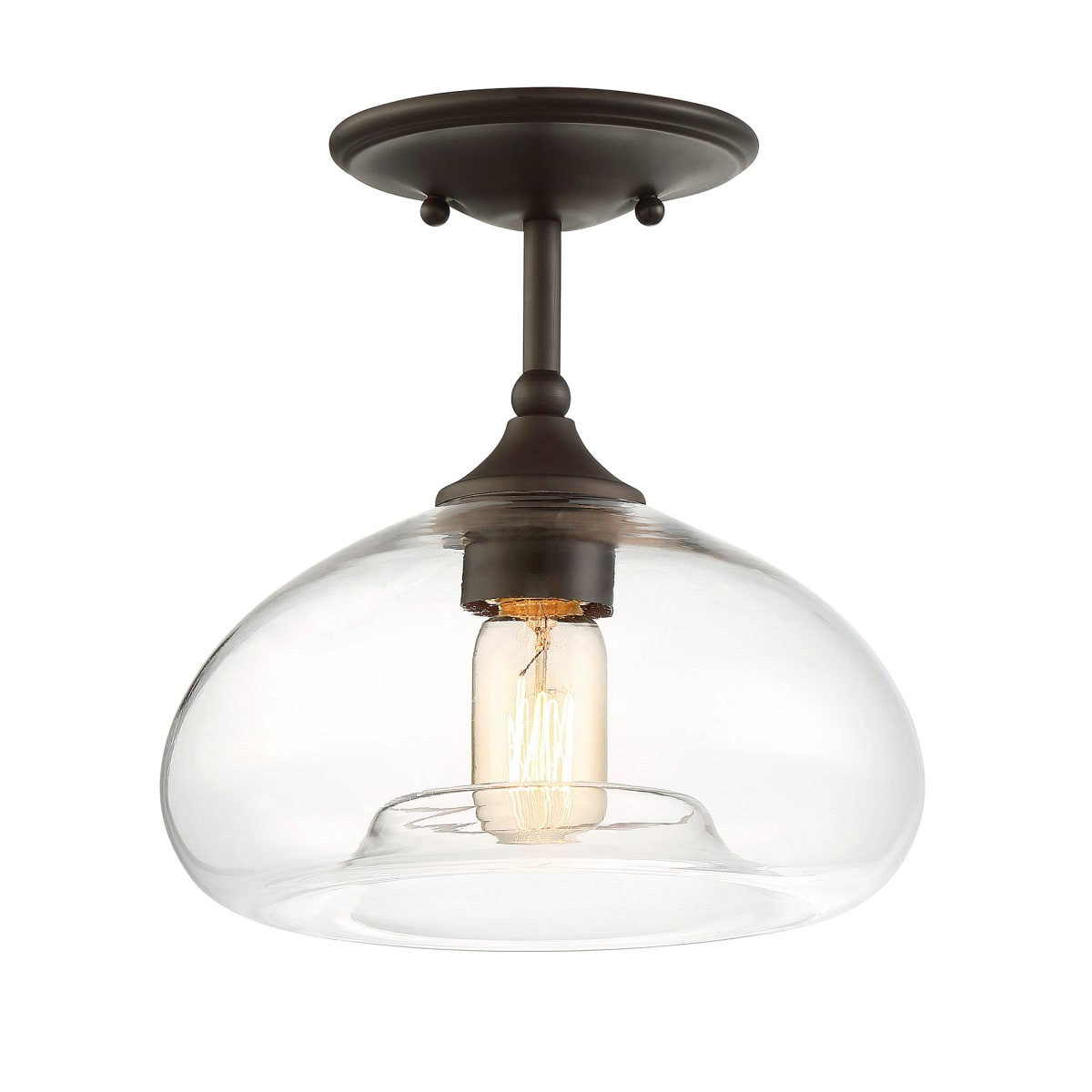 Bellevue Single Light 11" Wide Semi-Flush Ceiling Fixture CA342
