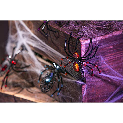 5 Piece Metal Spider Holiday Shaped Ornament Set (#K5416)