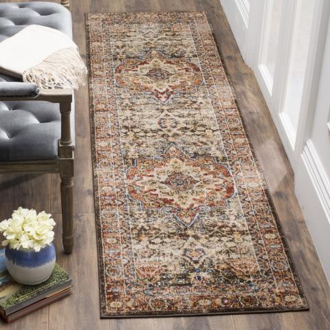 Bijar Brown/Rust 2 ft. x 12 ft. Runner LX4308