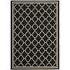 Courtyard Black/Beige 5' x 8' Indoor/Outdoor Area Rug #150R